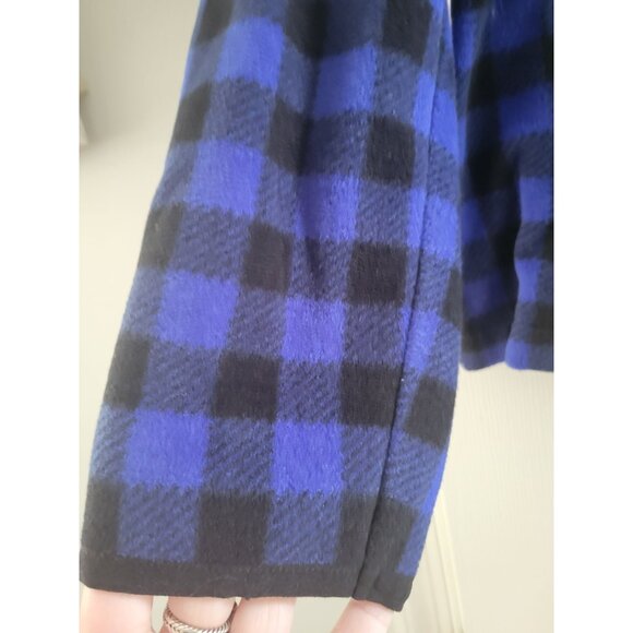 Lauren Ralph Lauren Women Blue Black Check Jacket size XL LRL Chore Outdoor Barn - Picture 5 of 7